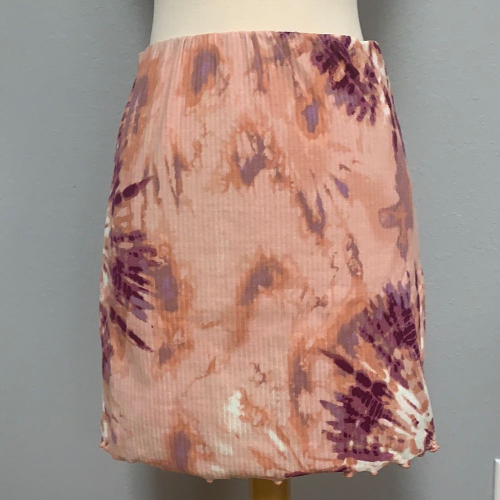 Peach Tie Dye Skirt XS S M L XL New - Picture 1 of 3